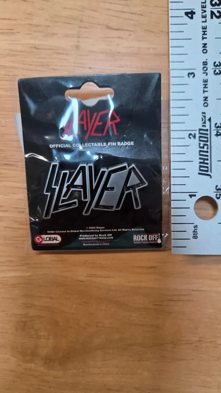 Slayer Classic Logo Enamel Pin Badge New Sealed Heavy Thrash Metal Rock Off